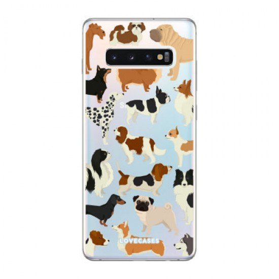 LoveCases Samsung S10 Dogs Clear Phone Case LoveCases Samsung S10 Dogs Clear Phone Case
