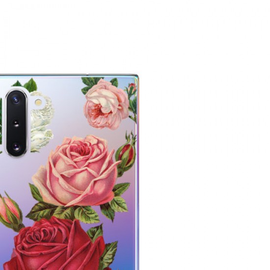 LoveCases Samsung Note 10 Roses Clear Phone Case LoveCases Samsung Note 10 Roses Clear Phone Case