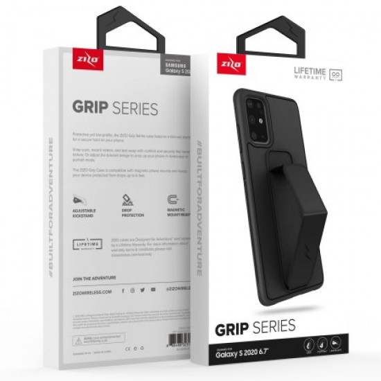 Zizo Grip Series Samsung S20 Plus Tough Case - Stealth Black