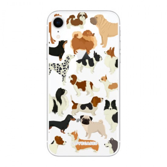LoveCases iPhone XR Dogs Clear Phone Case LoveCases iPhone XR Dogs Clear Phone Case