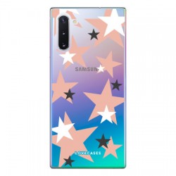 LoveCases Samsung Note 10 Pink StarDesign Clear Phone Case