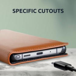 Olixar Genuine Leather Oneplus 9 Wallet Stand Case - Brown