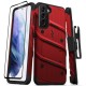 Zizo Bolt Samsung Galaxy S21 Tough Case & Screen Protector - Red