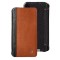 Vaja Wallet LP iPhone XS Max Premium Leather Case - Black / Tan