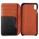 Vaja Wallet LP iPhone XS Max Premium Leather Case - Black / Tan