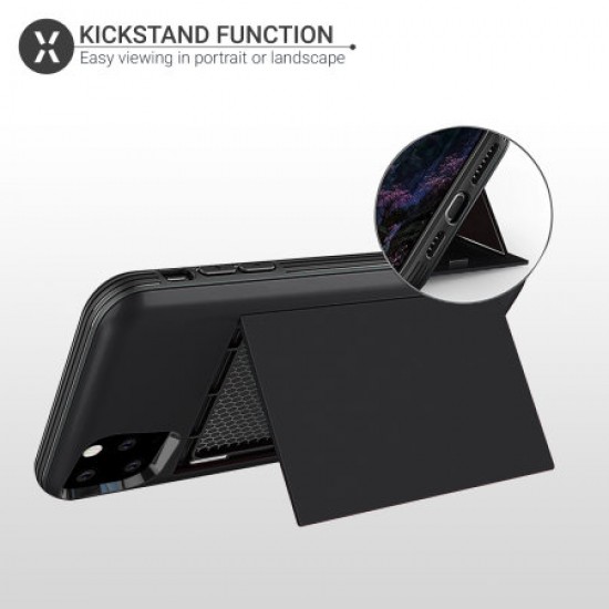 Olixar Armour Vault iPhone 11 Pro Tough Wallet Case - Black