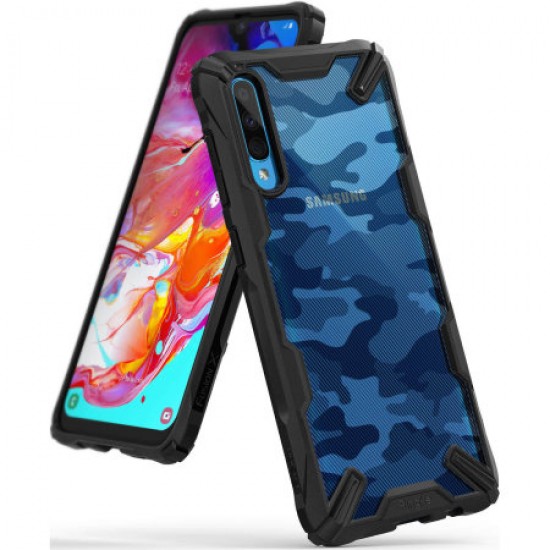 Ringke Fusion Samsung Galaxy A70s Case - Camo Black