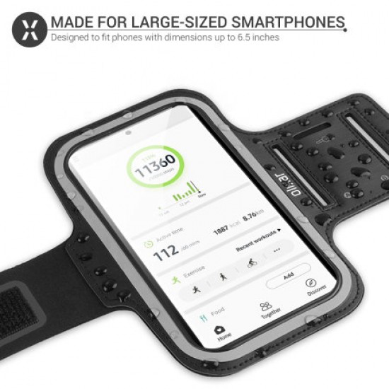 Olixar Running & Fitness Armband Holder for Large Smartphones - Black