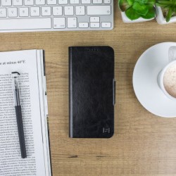 Olixar Leather-Style Huawei P20 Lite Wallet Stand Case - Black