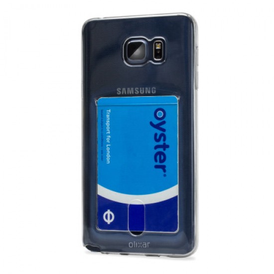 Olixar FlexiShield Slot Samsung Galaxy Note 5 Gel Case - Crystal Clear