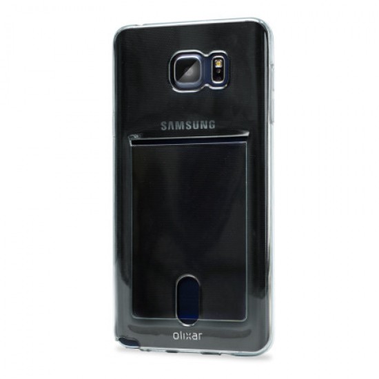Olixar FlexiShield Slot Samsung Galaxy Note 5 Gel Case - Crystal Clear