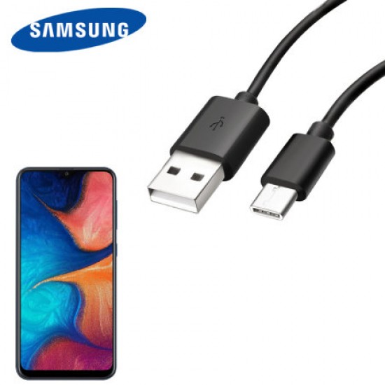 Official Samsung Galaxy USB-C A20 Fast Charging Cable - 1.2m - Black Official Samsung Galaxy USB-C A20 Fast Charging Cable - 1.2m - Black