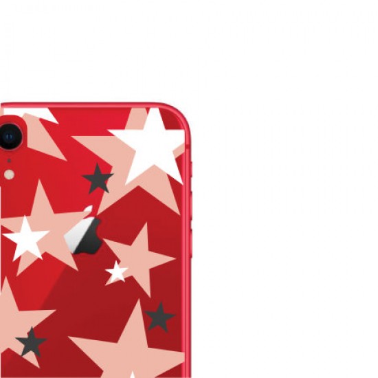 LoveCases iPhone XR Pink Star Clear Phone Case