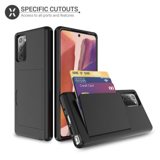 Olixar Samsung Galaxy Note 20 5G Armour Vault Tough Wallet Case Black