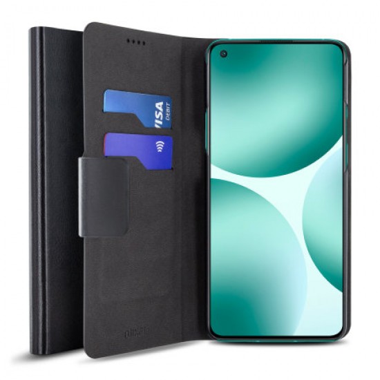 Olixar Leather-Style OnePlus 9 Wallet Stand Case - Black