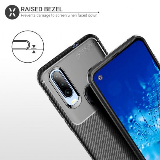Olixar Carbon Fibre Motorola One Action Case - Black