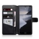 Terrapin Nokia 2.4 Real Leather Wallet Case - Black