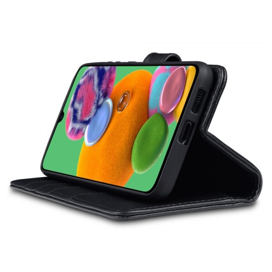 Terrapin Real Leather Wallet Case for Samsung Galaxy A90 5G - Black