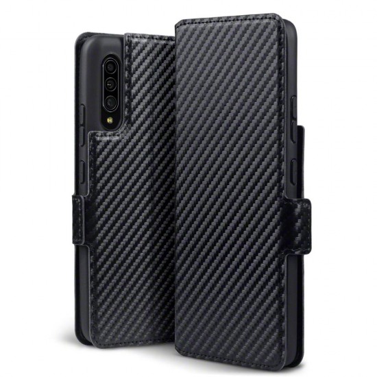 Terrapin Samsung Galaxy A90 5G Low Profile PU Leather Wallet Case - Black Carbon Terrapin Samsung Galaxy A90 5G Low Profile PU Leather Wallet Case - Black Carbon