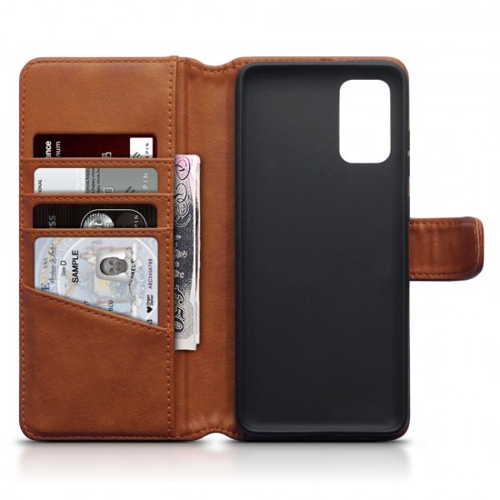 Terrapin Real Leather Wallet Case - Cognac for Samsung Galaxy S20 Plus Terrapin Real Leather Wallet Case - Cognac for Samsung Galaxy S20 Plus