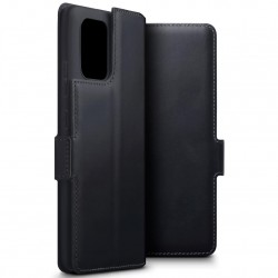 Terrapin Samsung Galaxy A91 Low Profile Genuine Leather Wallet Case - Black