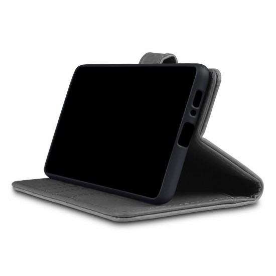 Terrapin Real Leather Wallet Case for Samsung Galaxy A91 - Grey