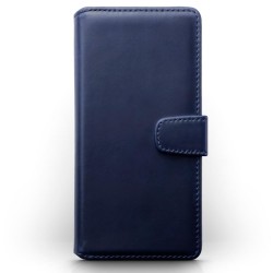 Terrapin Real Leather Wallet Case for Samsung Galaxy A91 - Blue
