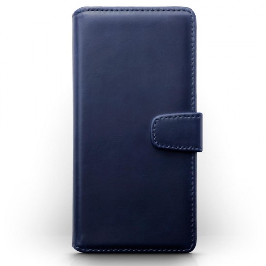 Terrapin Real Leather Wallet Case for Samsung Galaxy A91 - Blue