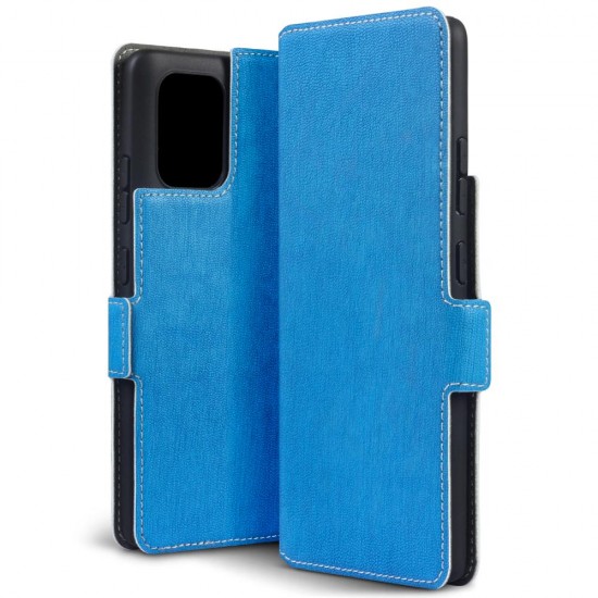 Terrapin Samsung Galaxy A91 Low Profile PU Leather Wallet Case - Light Blue Terrapin Samsung Galaxy A91 Low Profile PU Leather Wallet Case - Light Blue