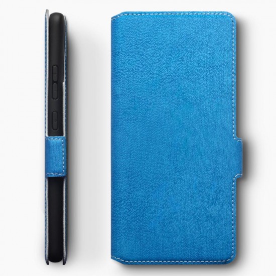 Terrapin Samsung Galaxy A91 Low Profile PU Leather Wallet Case - Light Blue Terrapin Samsung Galaxy A91 Low Profile PU Leather Wallet Case - Light Blue