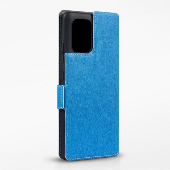Terrapin Samsung Galaxy A91 Low Profile PU Leather Wallet Case - Light Blue Terrapin Samsung Galaxy A91 Low Profile PU Leather Wallet Case - Light Blue