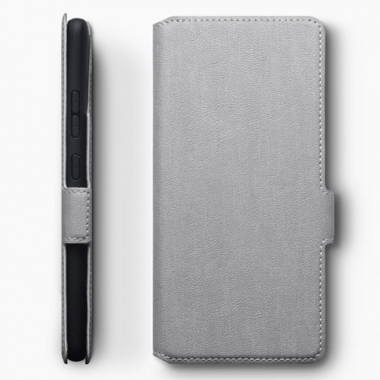 Terrapin Samsung Galaxy A91 Low Profile PU Leather Wallet Case - Grey Terrapin Samsung Galaxy A91 Low Profile PU Leather Wallet Case - Grey
