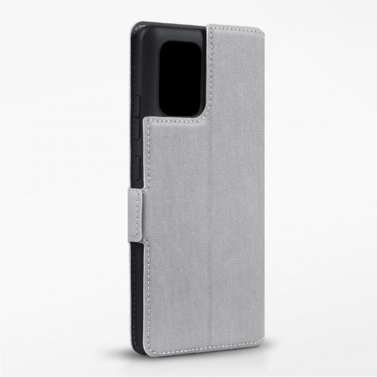Terrapin Samsung Galaxy A91 Low Profile PU Leather Wallet Case - Grey Terrapin Samsung Galaxy A91 Low Profile PU Leather Wallet Case - Grey
