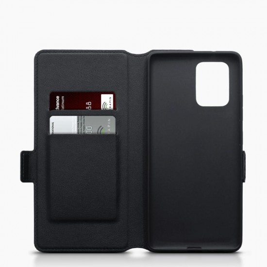 Terrapin Samsung Galaxy A91 Low Profile PU Leather Wallet Case - Black Carbon Fi Terrapin Samsung Galaxy A91 Low Profile PU Leather Wallet Case - Black Carbon Fi