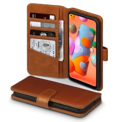Terrapin Samsung Galaxy A11 - Real Leather Wallet Case - Cognac