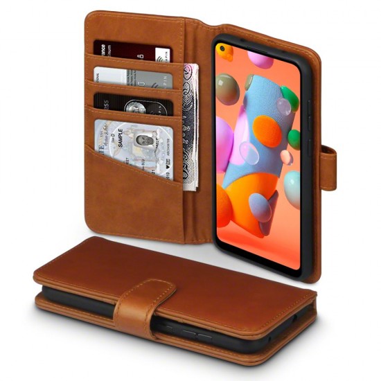 Terrapin Samsung Galaxy A11 - Real Leather Wallet Case - Cognac Terrapin Samsung Galaxy A11 - Real Leather Wallet Case - Cognac