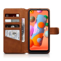 Terrapin Samsung Galaxy A11 - Real Leather Wallet Case - Cognac
