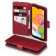 Terrapin Real Leather Wallet Case for Samsung Galaxy A01 - Red