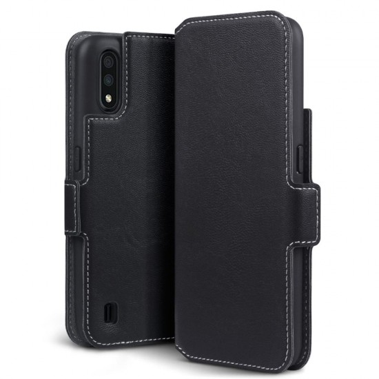 Terrapin Samsung Galaxy A01 Low Profile PU Leather Wallet Case - Black Terrapin Samsung Galaxy A01 Low Profile PU Leather Wallet Case - Black