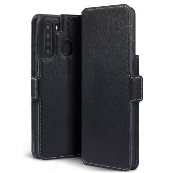 Terrapin Low Profile PU Leather Wallet Case for Samsung Galaxy A21 - Black Terrapin Low Profile PU Leather Wallet Case for Samsung Galaxy A21 - Black