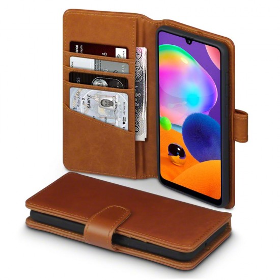 Terrapin Samsung Galaxy A31 Real Leather Wallet Case - Cognac Terrapin Samsung Galaxy A31 Real Leather Wallet Case - Cognac