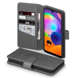 Terrapin Samsung Galaxy A31 Real Leather Wallet Case - Grey