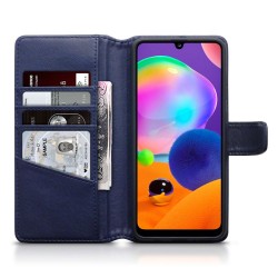 Terrapin Samsung Galaxy A31 Real Leather Wallet Case - Blue