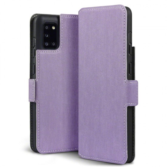 Terrapin Samsung Galaxy A31 Low Profile PU Leather Wallet Case - Purple Terrapin Samsung Galaxy A31 Low Profile PU Leather Wallet Case - Purple