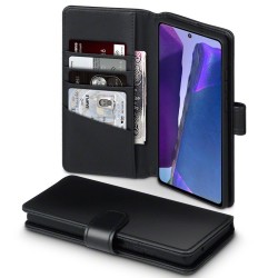 Terrapin Real Leather Wallet Case - Black for Samsung Galaxy Note 20