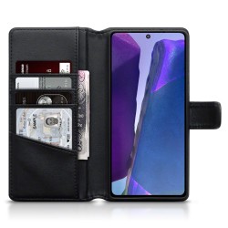 Terrapin Real Leather Wallet Case - Black for Samsung Galaxy Note 20