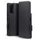 Terrapin Sony Xperia 2 Low Profile PU Leather Wallet Case - Black Carbon Fibre T Terrapin Sony Xperia 2 Low Profile PU Leather Wallet Case - Black Carbon Fibre T