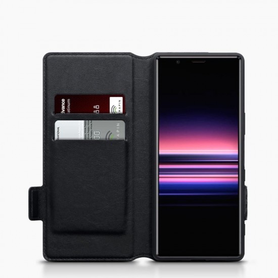 Terrapin Sony Xperia 2 Low Profile PU Leather Wallet Case - Black Carbon Fibre T Terrapin Sony Xperia 2 Low Profile PU Leather Wallet Case - Black Carbon Fibre T