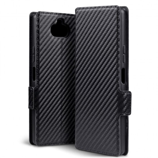 Terrapin Sony Xperia 20 Low Profile PU Leather Wallet Case - Black Carbon Fibre Terrapin Sony Xperia 20 Low Profile PU Leather Wallet Case - Black Carbon Fibre