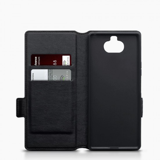 Terrapin Sony Xperia 20 Low Profile PU Leather Wallet Case - Black Carbon Fibre Terrapin Sony Xperia 20 Low Profile PU Leather Wallet Case - Black Carbon Fibre